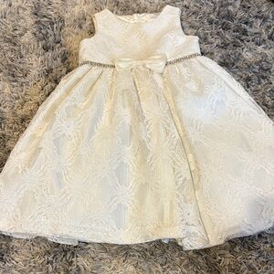 American Princess Cream Lace Kids Dress with Bow